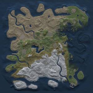 Thumbnail Rust Map: Procedural Map, Size: 4500, Seed: 652607658, 17 Monuments