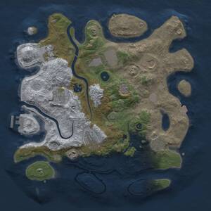 Thumbnail Rust Map: Procedural Map, Size: 3500, Seed: 1668063148, 14 Monuments