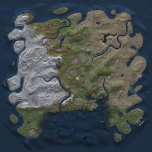 Thumbnail Rust Map: Procedural Map, Size: 4800, Seed: 2001185735, 17 Monuments