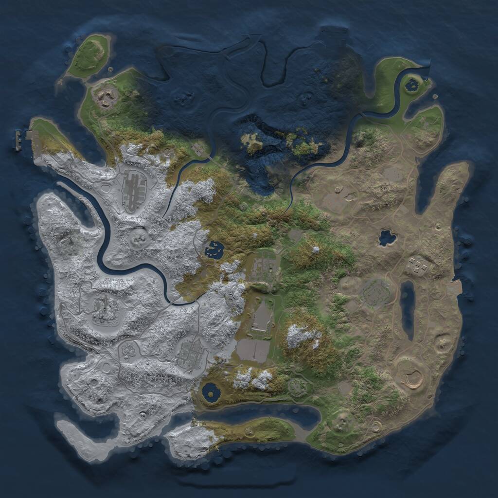 Rust Map: Procedural Map, Size: 4000, Seed: 1775260904, 17 Monuments