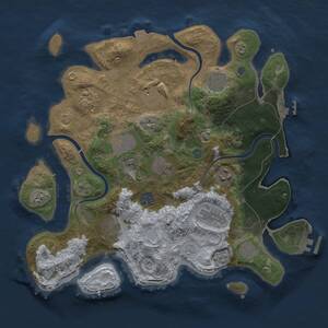 Thumbnail Rust Map: Procedural Map, Size: 3500, Seed: 1935432709, 18 Monuments