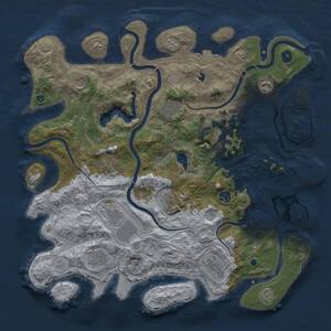Thumbnail Rust Map: Procedural Map, Size: 4250, Seed: 1909812026, 16 Monuments