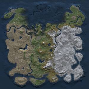 Thumbnail Rust Map: Procedural Map, Size: 4500, Seed: 1614004333, 16 Monuments