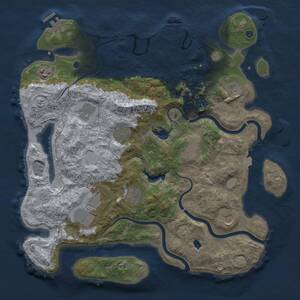Thumbnail Rust Map: Procedural Map, Size: 4050, Seed: 800652831, 16 Monuments