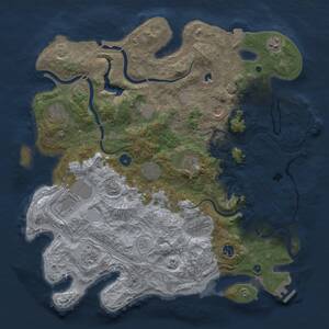 Thumbnail Rust Map: Procedural Map, Size: 4250, Seed: 2098059736, 17 Monuments