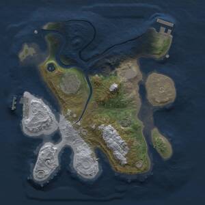 Thumbnail Rust Map: Procedural Map, Size: 2423, Seed: 523315355, 6 Monuments