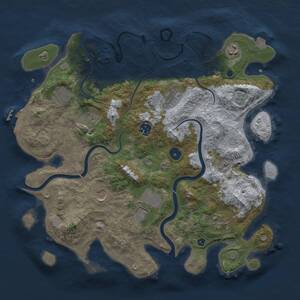 Thumbnail Rust Map: Procedural Map, Size: 3800, Seed: 20426, 14 Monuments