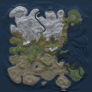 Thumbnail Rust Map: Procedural Map, Size: 4000, Seed: 20262025, 16 Monuments