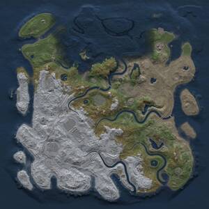Thumbnail Rust Map: Procedural Map, Size: 4500, Seed: 613376875, 16 Monuments