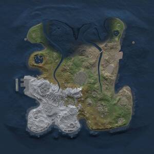 Thumbnail Rust Map: Procedural Map, Size: 2500, Seed: 382874322, 9 Monuments