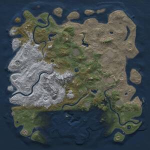 Thumbnail Rust Map: Procedural Map, Size: 5500, Seed: 585338471, 17 Monuments