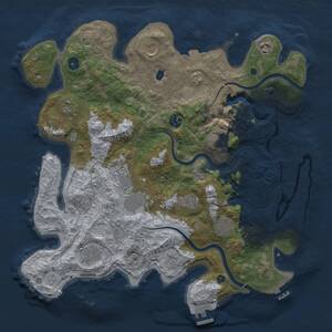 Thumbnail Rust Map: Procedural Map, Size: 4000, Seed: 1889876602, 16 Monuments