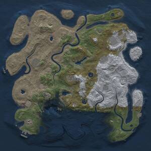 Thumbnail Rust Map: Procedural Map, Size: 4500, Seed: 1227547905, 16 Monuments