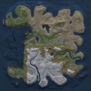 Thumbnail Rust Map: Procedural Map, Size: 4000, Seed: 2061271299, 17 Monuments