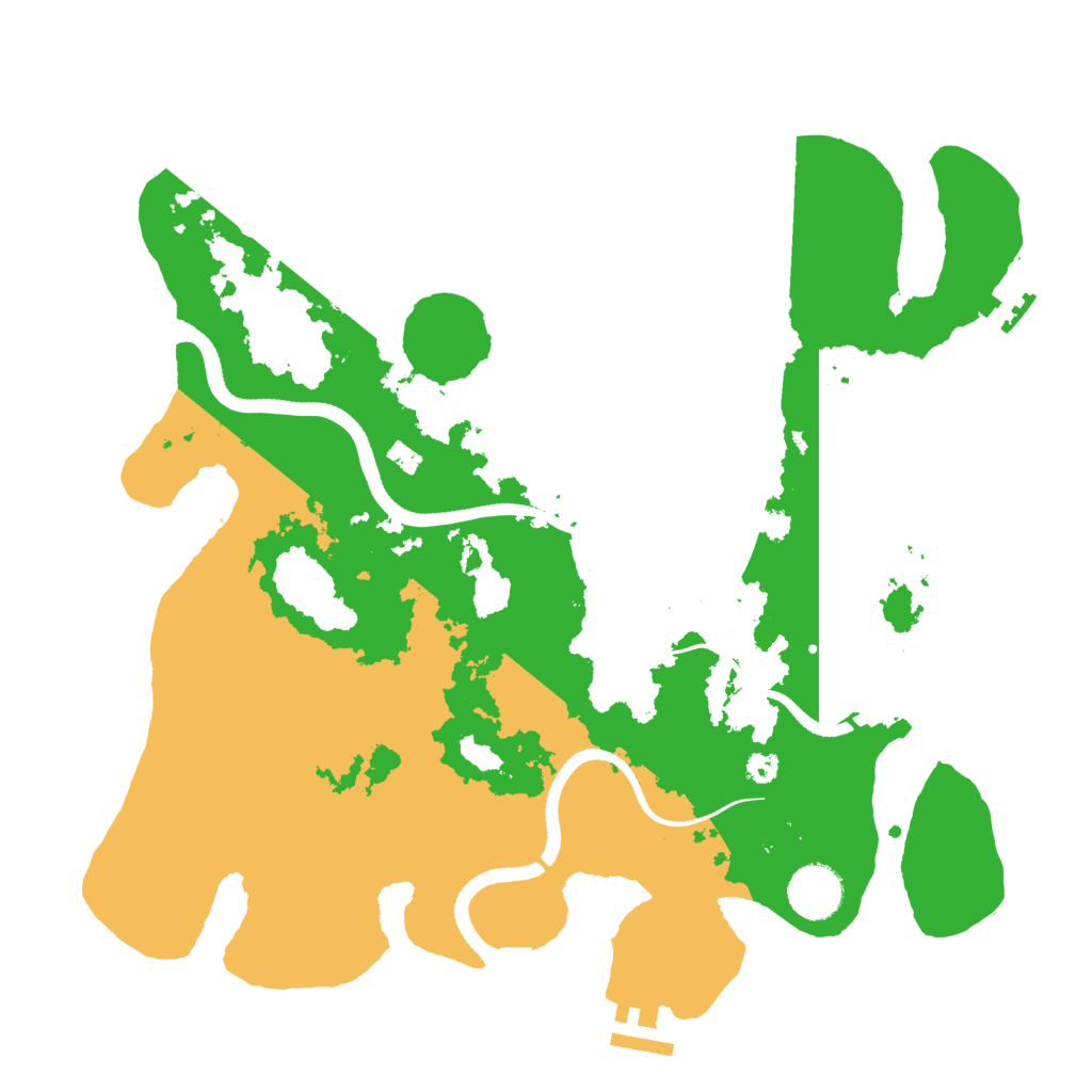 Biome Rust Map: Procedural Map, Size: 3500, Seed: 100001
