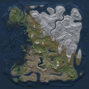Thumbnail Rust Map: Procedural Map, Size: 4500, Seed: 4811401, 15 Monuments