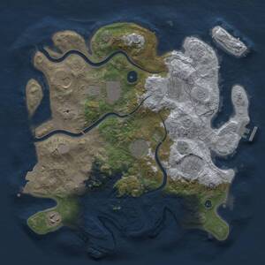 Thumbnail Rust Map: Procedural Map, Size: 3500, Seed: 1502749106, 14 Monuments