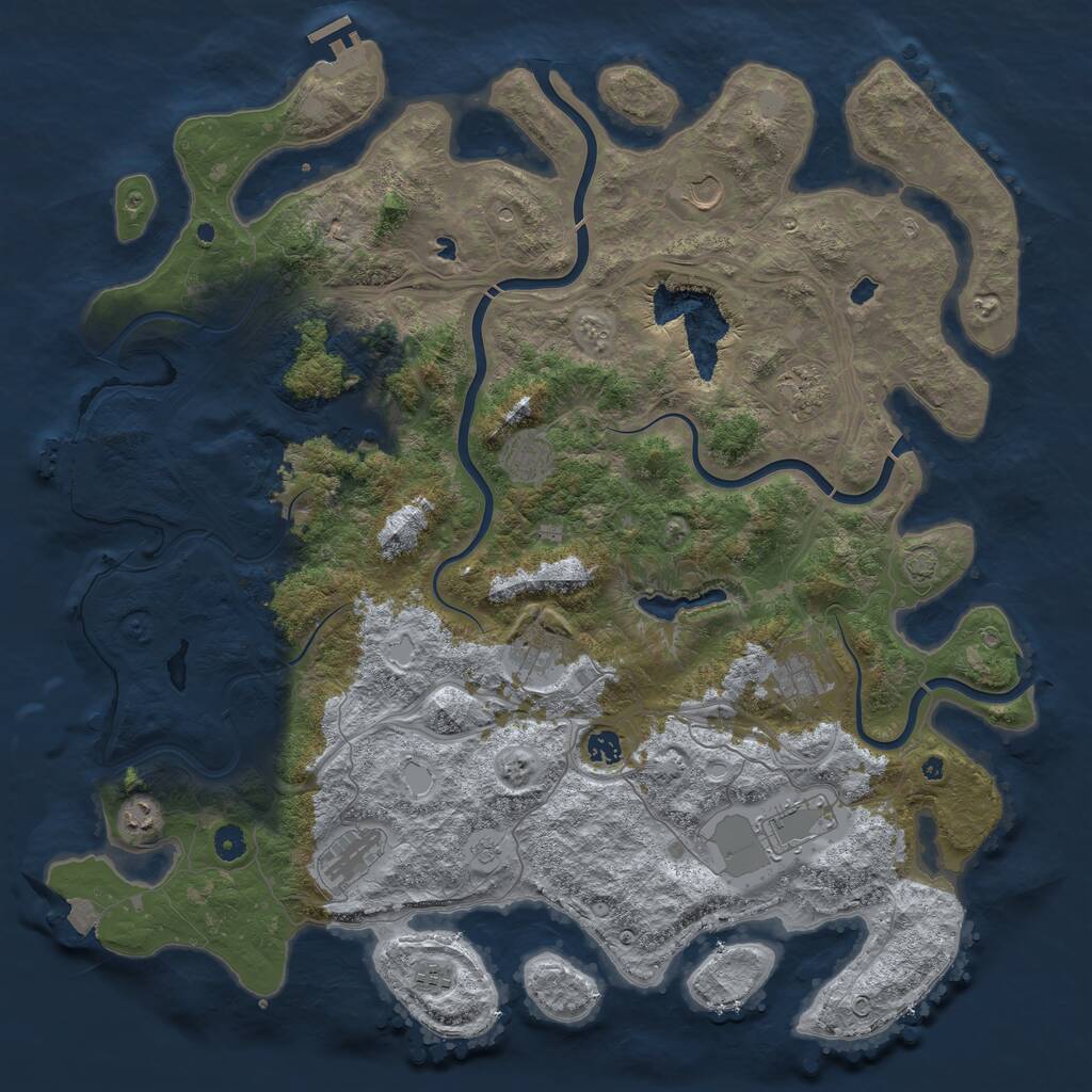 Rust Map: Procedural Map, Size: 4800, Seed: 178792303, 17 Monuments