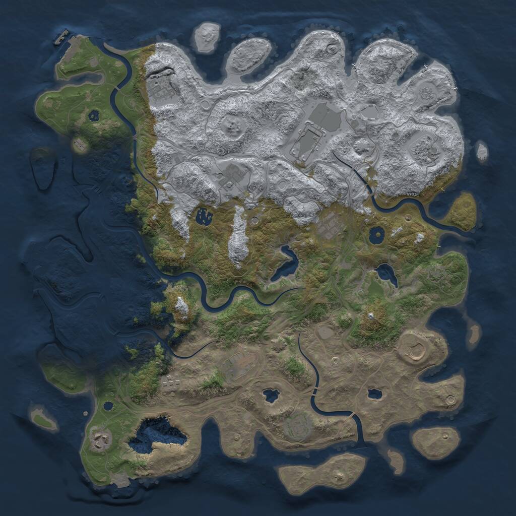 Rust Map: Procedural Map, Size: 4500, Seed: 260403, 17 Monuments