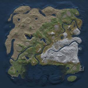 Thumbnail Rust Map: Procedural Map, Size: 4500, Seed: 875824078, 16 Monuments