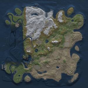 Thumbnail Rust Map: Procedural Map, Size: 4000, Seed: 1824198762, 16 Monuments