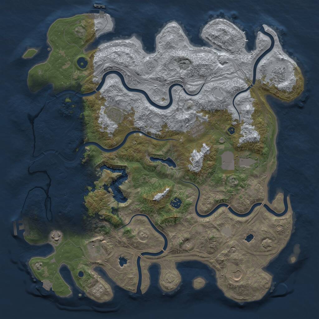 Rust Map: Procedural Map, Size: 4500, Seed: 900938555, 15 Monuments