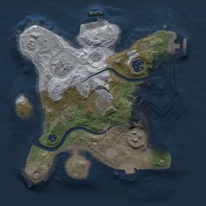 Thumbnail Rust Map: Procedural Map, Size: 2500, Seed: 1782802638, 10 Monuments