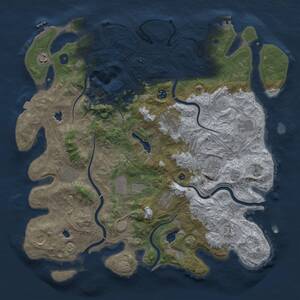 Thumbnail Rust Map: Procedural Map, Size: 4500, Seed: 1900477712, 17 Monuments