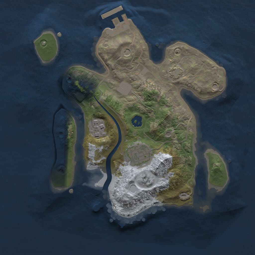Rust Map: Procedural Map, Size: 2250, Seed: 125946531, 6 Monuments