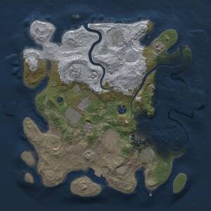 Thumbnail Rust Map: Procedural Map, Size: 3500, Seed: 336412169, 14 Monuments