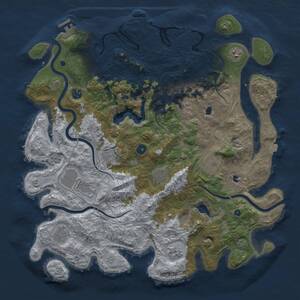 Thumbnail Rust Map: Procedural Map, Size: 4500, Seed: 20260403, 16 Monuments