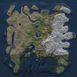 Thumbnail Rust Map: Procedural Map, Size: 4000, Seed: 47679, 15 Monuments