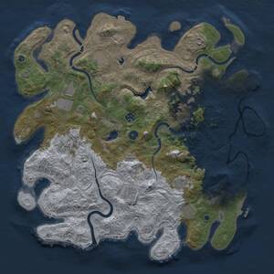 Thumbnail Rust Map: Procedural Map, Size: 4500, Seed: 685588463, 16 Monuments