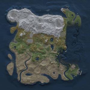 Thumbnail Rust Map: Procedural Map, Size: 4000, Seed: 1176214103, 17 Monuments