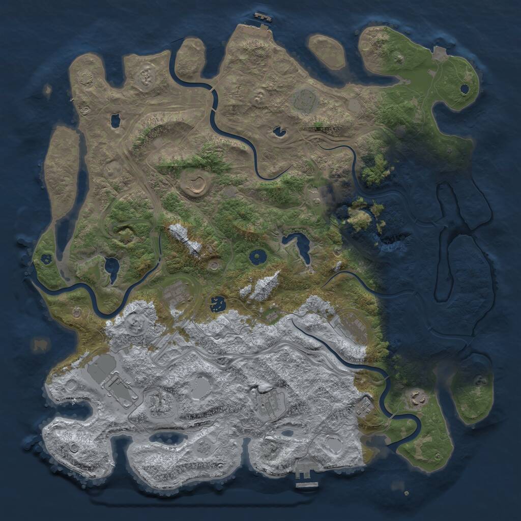 Rust Map: Procedural Map, Size: 4750, Seed: 287800989, 17 Monuments