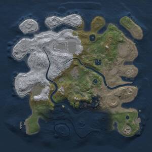 Thumbnail Rust Map: Procedural Map, Size: 3500, Seed: 298764830, 13 Monuments