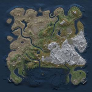 Thumbnail Rust Map: Procedural Map, Size: 4000, Seed: 903741, 15 Monuments