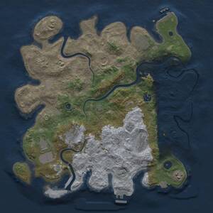 Thumbnail Rust Map: Procedural Map, Size: 3911, Seed: 451378111, 15 Monuments