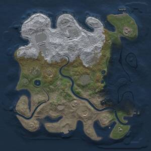 Thumbnail Rust Map: Procedural Map, Size: 3500, Seed: 1165232649, 14 Monuments