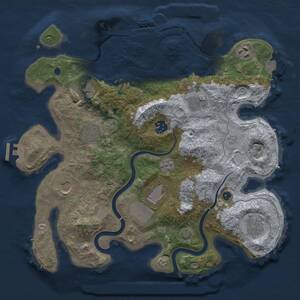 Thumbnail Rust Map: Procedural Map, Size: 3500, Seed: 1730058098, 16 Monuments