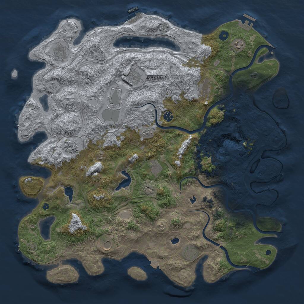 Rust Map: Procedural Map, Size: 4750, Seed: 576417205, 17 Monuments