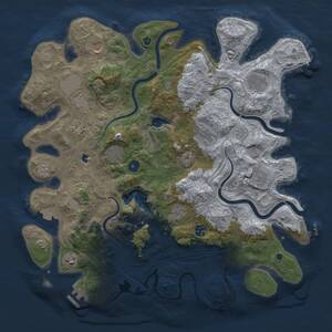 Thumbnail Rust Map: Procedural Map, Size: 4250, Seed: 1460478867, 17 Monuments