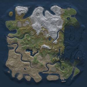 Thumbnail Rust Map: Procedural Map, Size: 4250, Seed: 175695122, 17 Monuments