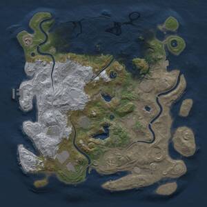 Thumbnail Rust Map: Procedural Map, Size: 4250, Seed: 1833326951, 17 Monuments