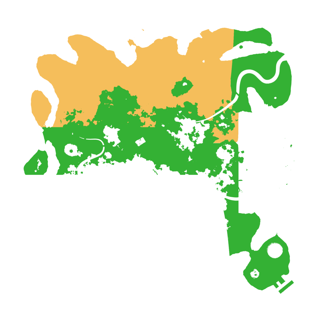 Biome Rust Map: Procedural Map, Size: 3700, Seed: 977855235