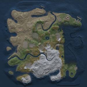 Thumbnail Rust Map: Procedural Map, Size: 3500, Seed: 2165240, 15 Monuments
