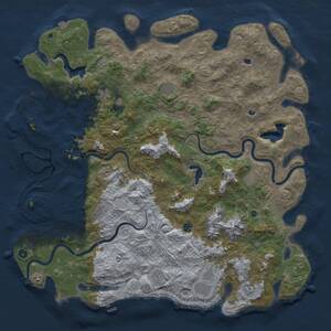 Thumbnail Rust Map: Procedural Map, Size: 5600, Seed: 1490410740, 17 Monuments