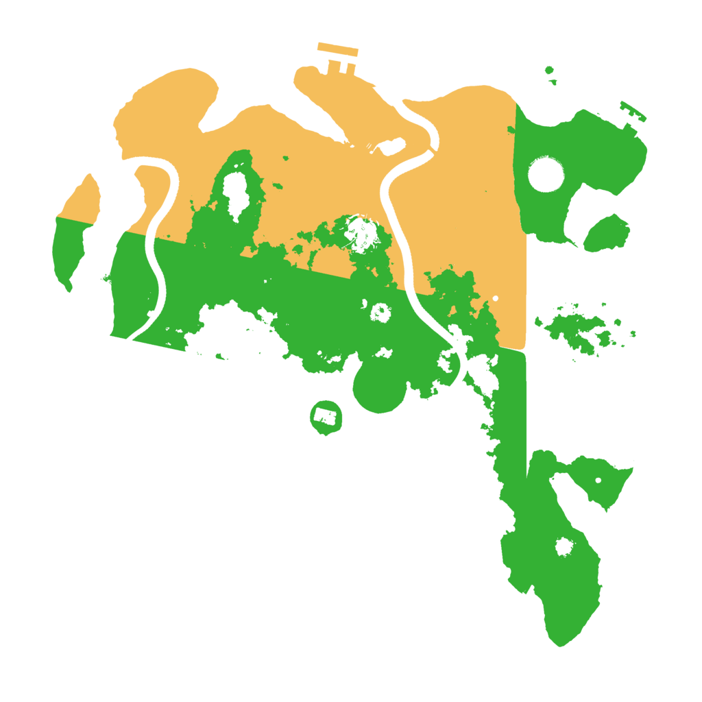 Biome Rust Map: Procedural Map, Size: 3500, Seed: 566507175