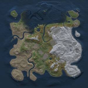 Thumbnail Rust Map: Procedural Map, Size: 3750, Seed: 581768179, 15 Monuments