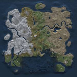 Thumbnail Rust Map: Procedural Map, Size: 4500, Seed: 229213282, 17 Monuments